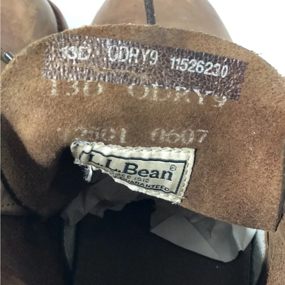 CHIPPEWA X Ll Bean ODRY9 Brown Oil Leather Cap Toe Lace Up Boots